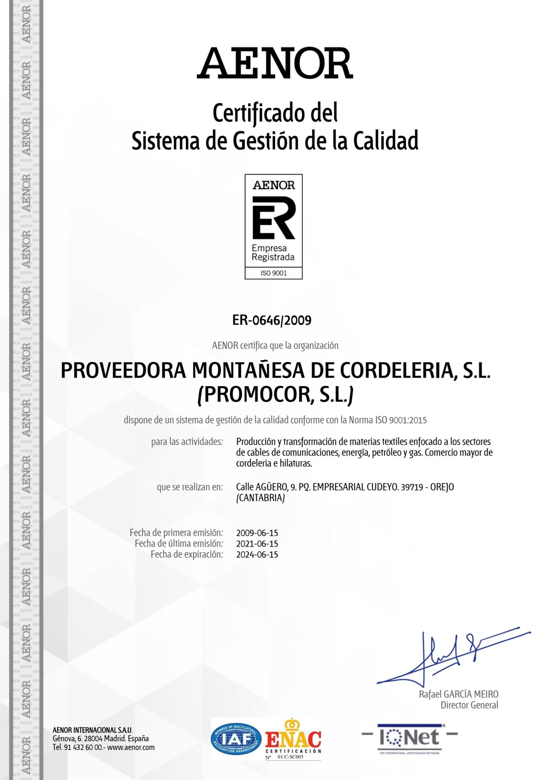 Certificado ISO Promocor - ER-0646-2009_ES_2021-06-02
